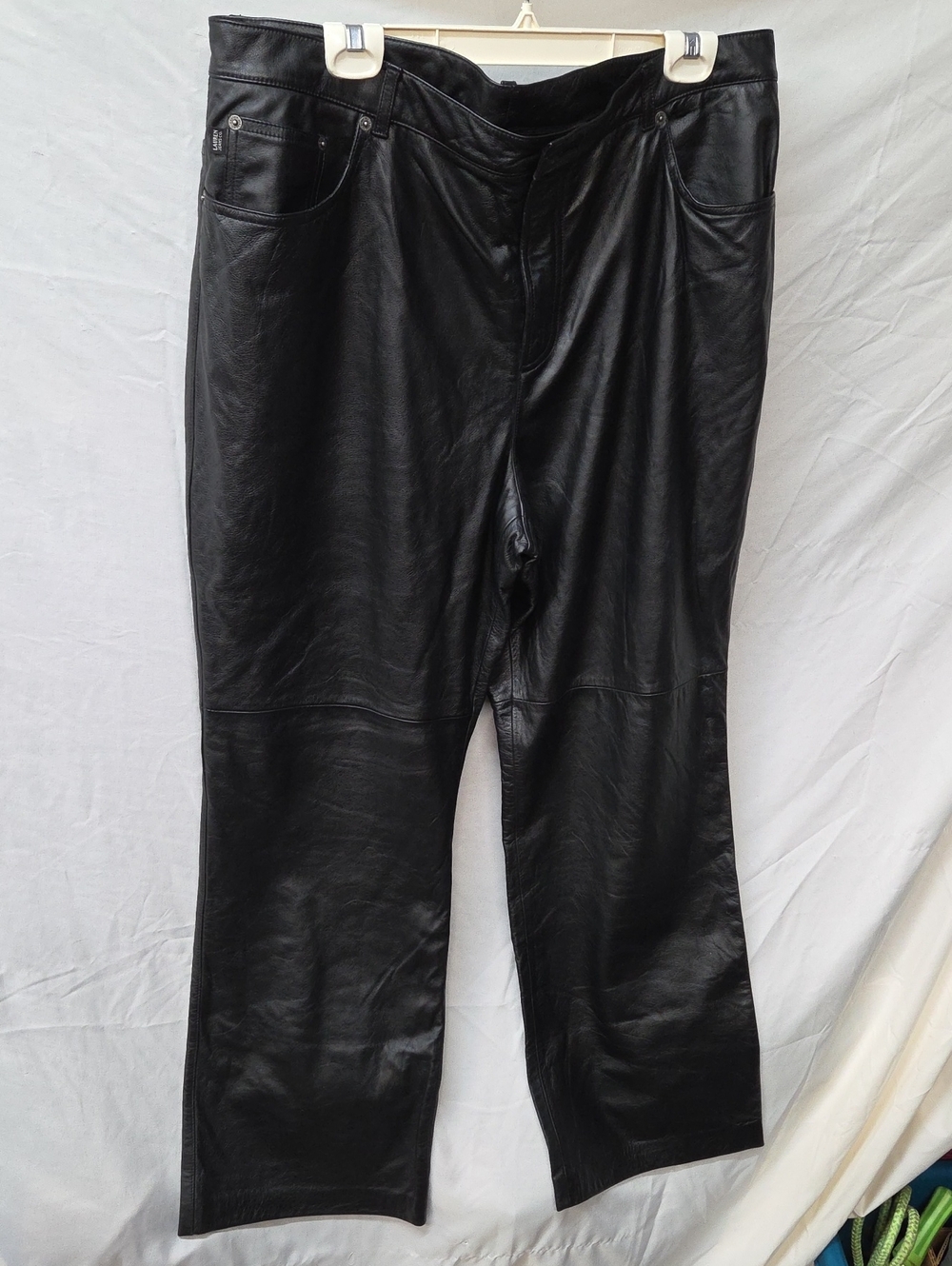 Ralph Lauren Black Leather Women's Pants 20W
